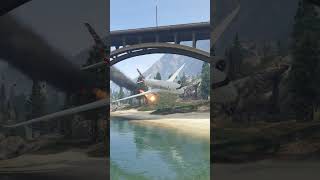 Extreme Dangerous Landing of Airplane Under the Bridge [upl. by Enelram470]