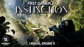 INSTINCTION First Gameplay in UNREAL ENGINE 5  Survival Dino Crisis with Ultra Realistic Graphics [upl. by Rehtae]