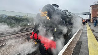 46100 ‘royal Scot’ departing paddock wood working the golden arrow 260324 [upl. by Dianne711]