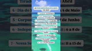 Feriados em 2025  bora programar as viagens [upl. by Finn]