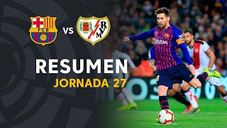 Resumen de FC Barcelona vs Rayo Vallecano 31 [upl. by Cirdek]