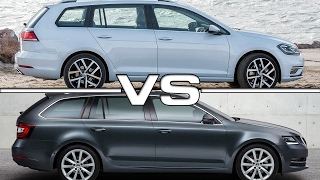 2018 Volkswagen Golf Variant vs 2017 Skoda Octavia Combi [upl. by Assiroc]