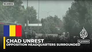 Chad Unrest Security forces surround opposition Headquarters [upl. by Aryk642]