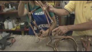 Part 6 Visit to Buckaroo Leather Assembling Leather Headstall [upl. by Mccurdy]