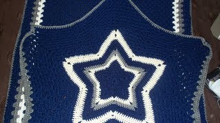 How Bout Them Cowboys  SHOW amp TELL Crochet Cowboys Blanket [upl. by Nire]