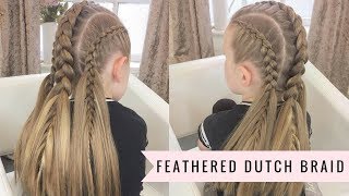 Feathered Dutch Braid By SweetHearts Hair [upl. by Esinnej174]