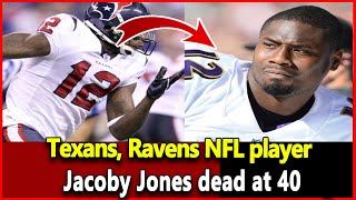 Texans Ravens NFL player Jacoby Jones dead at 40 Nfl Top News Today [upl. by Arotal]