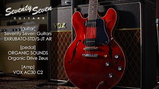 【太くも切れ味全開なロックンロールサウンド 】 Seventy Seven Guitars EXRUBATOSTDSJT Aged Red [upl. by Hildick]