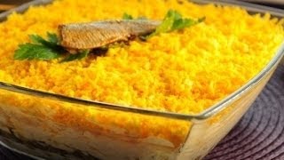 Очень вкусный салат со шпротами Попробуйте новинку салат со шпротами [upl. by Sewole]