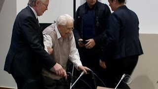 93yearold Nazi guard on trial for his role at Auschwitz [upl. by Llimaj]