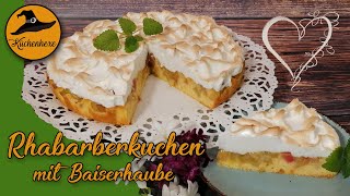 Rhabarberkuchen mit Baiserhaube [upl. by Ennasil]