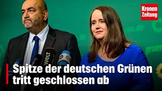 Spitze der deutschen Grünen tritt geschlossen ab  kronetv NEWS [upl. by Jarrod]