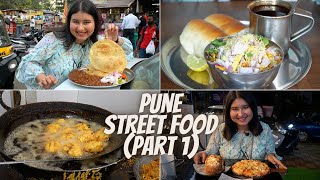 Pune Street Food  Misal Pav Chole Bhature Kebabs amp More [upl. by Ylaek270]