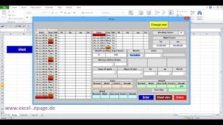 4Create time tracking application in Excel itself Create sheet calendar and field of activity [upl. by Virgin825]