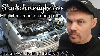 Startschwierigkeiten Mögliche Ursachen überprüfen am VW Polo 6N 14 Benziner Initial difficulties [upl. by Cates]