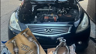 Infiniti G37 gets down pipes 🔥very loud and raspy 🎺😮‍💨 [upl. by Ecyt]