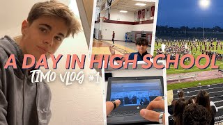 A DAY IN HIGH SCHOOL 🇺🇸 Timo Vlog 1  Schüleraustausch USA 202122 [upl. by Jaf]