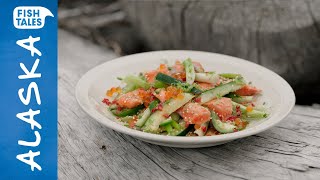 How to make oneminute sockeye salmon with Asianstyle salad [upl. by Nomla703]