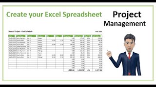 Project Management Spreadsheet Tutorial  Create in just 12 minutes [upl. by Ecyar]