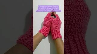 Guantes sin dedos Mitones tejidos a Crochet próximo tutorial en Uva Madura Crochet [upl. by Orms]