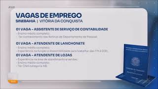 Guia de Oportunidades  28 de fevereiro com vagas de empregos em Vitória da Conquista e Jequié [upl. by Arahsat]