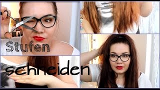 Haare selbst schneiden  Stufenschnitt DIY  PLUSSIZEBEAUTY ♥ [upl. by Gordy]