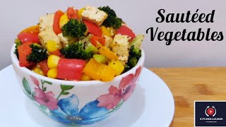 Sautéed Vegetables Recipe for weight loss  healthy snack recipe  Stir fry vegetables [upl. by Minni]