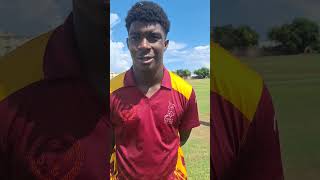 Marlon pinnock interview Marlon williams after scoring his maiden jca century [upl. by Arehahs]