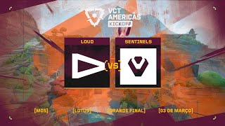 LOUD x Sentinels Mapa 5 Lotus  VCT Americas Kickoff [upl. by Hillhouse]