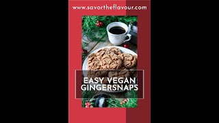 Crispy Vegan Gingersnaps Recipe shorts [upl. by Yekcaj793]