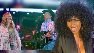 FIRST TIME REACTING TO  GEORGE STRAIT amp SHERYL CROW quotHERE FOR A GOOD TIMEquot REACTION [upl. by Checani]