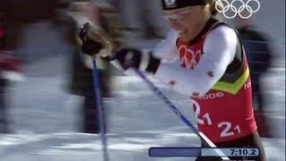 Incredible Sportsmanship In The Cross Country Skiing  Torino 2006 Winter Olympics [upl. by Josepha]