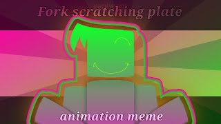 Fork scratching plate  Animation meme  Regretevator [upl. by Dollie170]