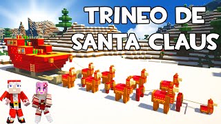 CÓMO HACER EL TRINEO DE SANTA CLAUS EN MINECRAFT 🛷🎅 TUTORIAL DE CONSTRUCCIÓN DE NAVIDAD FÁCIL [upl. by Ravo]