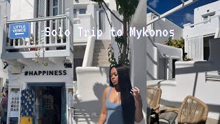 solo trip to mykonos the garden little Italy food tour greece nightlife flaskos sunsets  vlog [upl. by Jilleen]