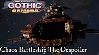 Chaos Battleship The Despoiler  Battlefleet Gothic Armada [upl. by Darrow849]