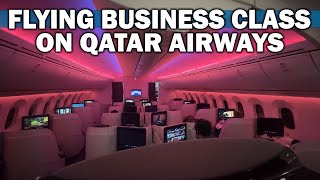 Qatar Airways Business Class Flight Review 2024 [upl. by Eimat171]