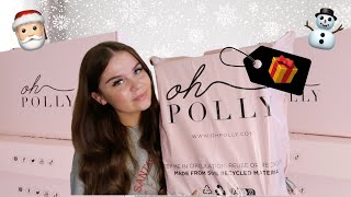 Huge Oh Polly CHRISTMAS Party Dress TRY ON Haul [upl. by Namwen288]