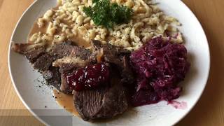 009  Geschmorter Rinderbraten mit Spätzle 🇩🇪 [upl. by Lazes]