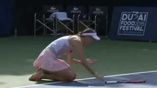 Tennis WTA Dubaï  Andrea Petkovic pète les plombs pendant son match [upl. by Eugenius]