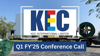 KEC International Q1 2025 Conference Call conferencecall concall earningscall kecinternational [upl. by Johnston]