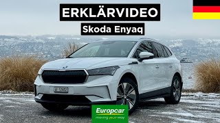 Elektrisch fahren Skoda Enyaq  Europcar Schweiz [upl. by Eizus]