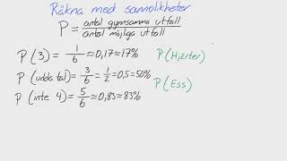 Åk 9  Adam  Sannolikhet och statistik  Räkna med sannolikheter [upl. by Novikoff]