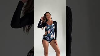 🌸Printed one piece swimsuits  🩱Surfing bathing suit for women [upl. by Warder]