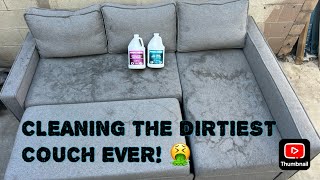 Cleaning the dirtiest Couch ever using Prochem products [upl. by Nothgierc]