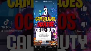 CAMUFLAJES OCULTOS EN COD MOBILE codmobile apoyamecontususcripcionporfavor codm callofdutymobile [upl. by Azral]