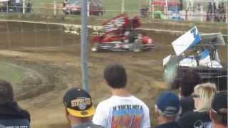 Sprintcar Hotlaps Harrisville Speedway Ohakea NZ [upl. by Yhtak919]