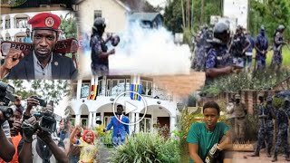 Okwekalakasa Bobi Wine bamusazeko ewaka Bamusanze yetegeka fuluma Amasasi gesozeza ne teargas leero [upl. by Berte764]