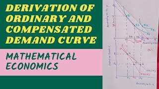 Derivation of Ordinary and Compensated Demand Curve Mathematical Economics [upl. by Danby]