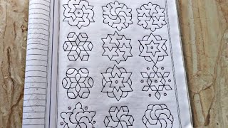 7×4 புள்ளி கோலங்கள் Easy dot kolam designs for beginners Easy rangoli Easy Dot kolam muggulu [upl. by Duax]